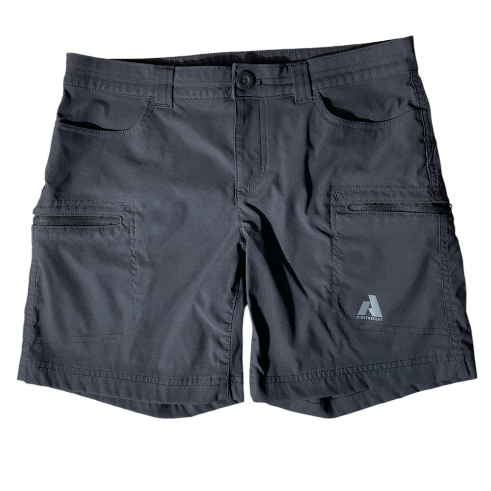 Eddie Bauer Women's Black/Charcoal Athletic Pocket Shorts